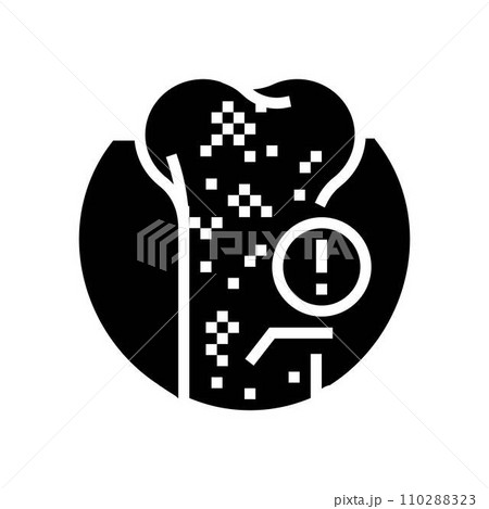 severe osteoporosis bone glyph icon vector...のイラスト素材 [110288323] - PIXTA