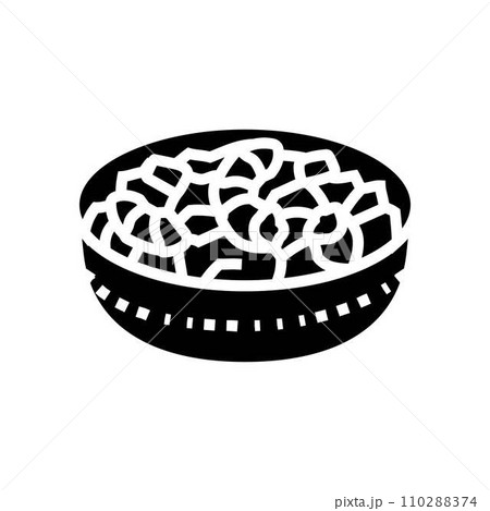 ceviche mexican cuisine glyph icon vector illustration 110288374