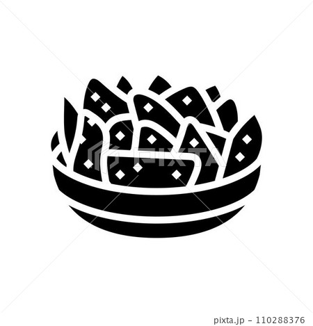 nachos mexican cuisine glyph icon vector illustration 110288376