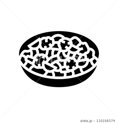sweet and sour pork chinese cuisine glyph icon vector illustration sweet and sour pork chinese cuisine glyph icon vector illustration 110288574