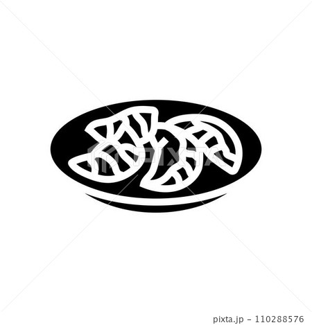 dumplings chinese cuisine glyph icon vector illustration dumplings chinese cuisine glyph icon vector illustration 110288576