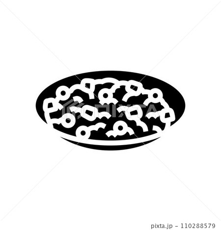 fried rice chinese cuisine glyph icon vector illustration 110288579