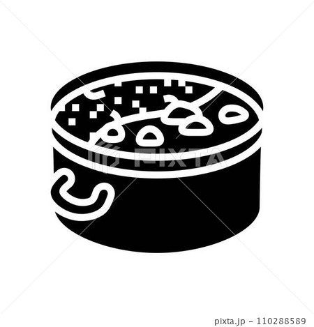 hot pot chinese cuisine glyph icon vector illustration 110288589