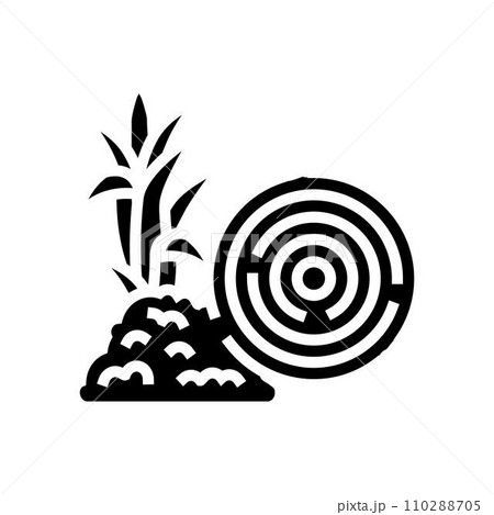 feedstock biomass glyph icon vector illustration 110288705