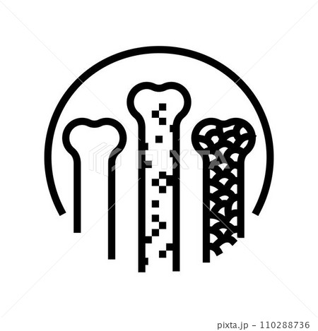 density bone osteoporosis line icon vector illustration 110288736