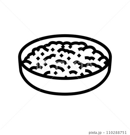 refried beans mexican cuisine line icon vector illustration refried beans mexican cuisine line icon vector illustration 110288751