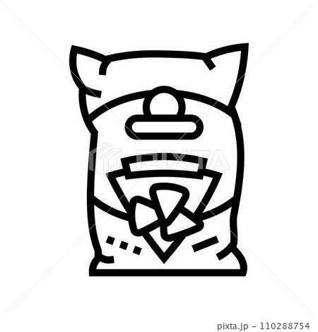 tortilla chips mexican cuisine line icon vector illustration tortilla chips mexican cuisine line icon vector illustration 110288754