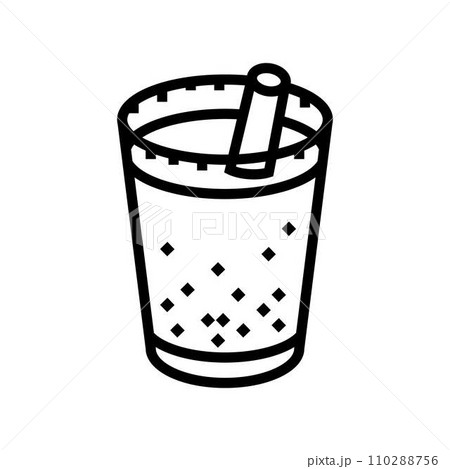 horchata mexican cuisine line icon vector illustration 110288756