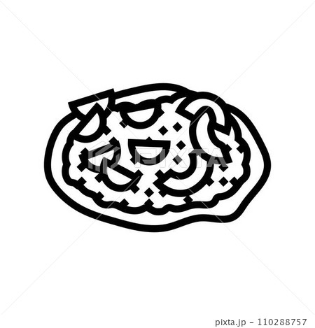 tostadas mexican cuisine line icon vector illustration tostadas mexican cuisine line icon vector illustration 110288757