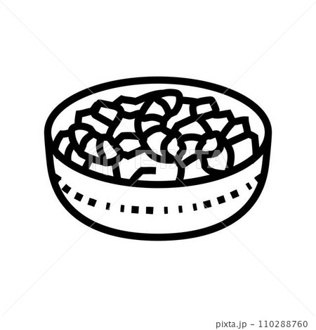 ceviche mexican cuisine line icon vector illustration 110288760