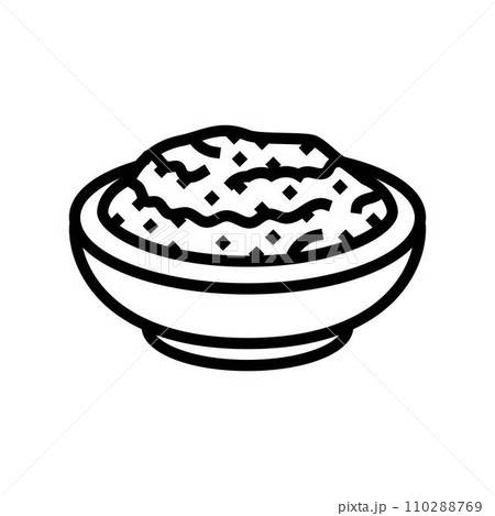 salsa mexican cuisine line icon vector illustration salsa mexican cuisine line icon vector illustration 110288769