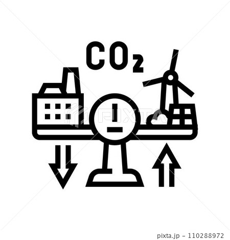 offset carbon line icon vector illustration offset carbon line icon vector illustration 110288972