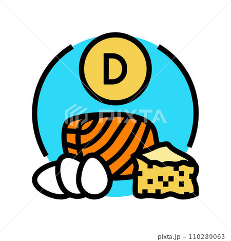 vitamin d rich food osteoporosis color icon vector illustration vitamin d rich food osteoporosis color icon vector illustration 110289063