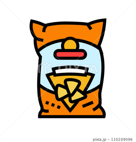 tortilla chips mexican cuisine color icon vector illustration tortilla chips mexican cuisine color icon vector illustration 110289096