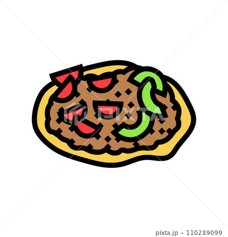 tostadas mexican cuisine color icon vector illustration tostadas mexican cuisine color icon vector illustration 110289099