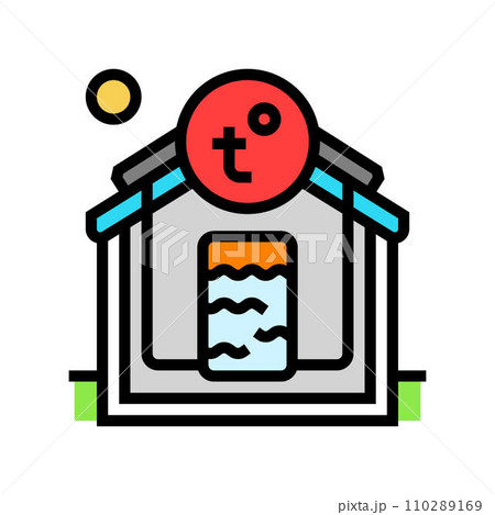 solar water heater energy conservation color icon vector illustration solar water heater energy conservation color icon vector illustration 110289169