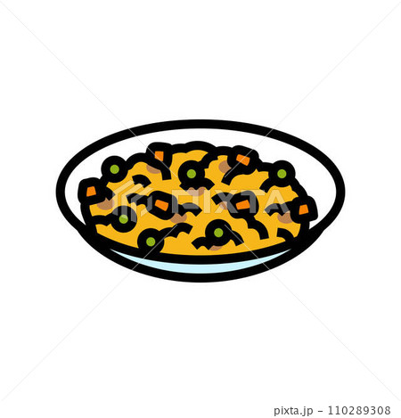 fried rice chinese cuisine color icon vector illustration fried rice chinese cuisine color icon vector illustration 110289308