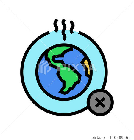 greenhouse gas reduction carbon color icon vector illustration 110289363