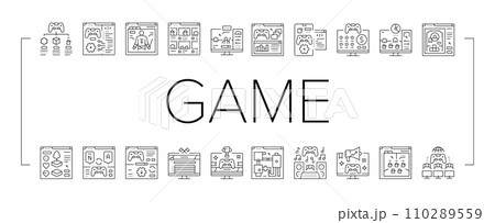 game development computer icons set vector 110289559