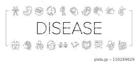 disease symptom health icons set vector disease symptom health icons set vector 110289629
