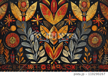 Traditional native design of papua new guinea 110290267