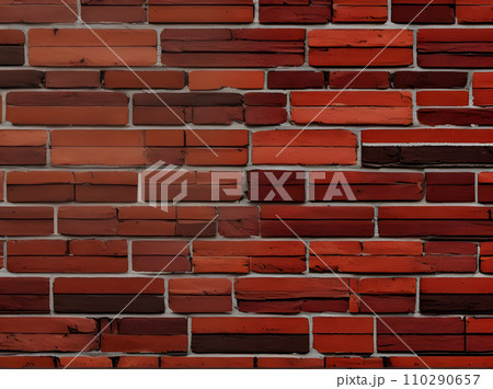Vintage brick background flat symmetrical K masterpiece. 110290657