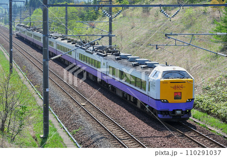 海峡線 知内ー木古内 JR東日本 485系3000番台 A編成(青森) 白鳥 海峡線 知内ー木古内 JR東日本 485系3000番台 A編成(青森) 白鳥 110291037