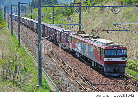 海峡線　知内ー木古内　JR貨物　EH500-51（仙台） 110291042