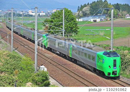 海峡線　木古内ー知内　JR北海道　789系　HE-303編成（函館）　スーパー白鳥 110291062
