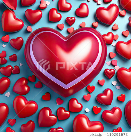 ハート、ハート、ハート ハート、ハート、ハート 110291678