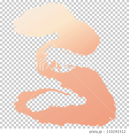巳・蛇・へびの桃色のイラスト素材　ベクター 110293312