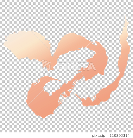 巳・蛇・へびの桃色のイラスト素材　ベクター 110293314