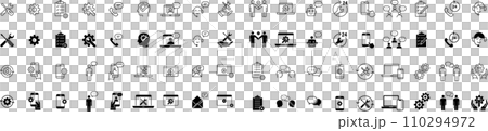 Technical support icon set 110294972