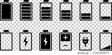 Monochrome charging mark set Monochrome charging mark set 110294977