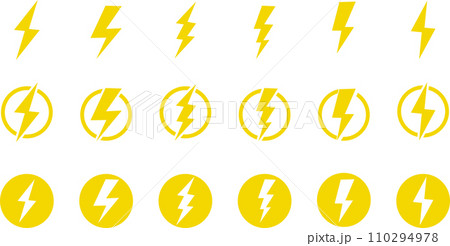 カラーの電気マークセット 110294978