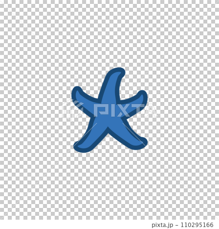 Cute blue starfish illustration 110295166
