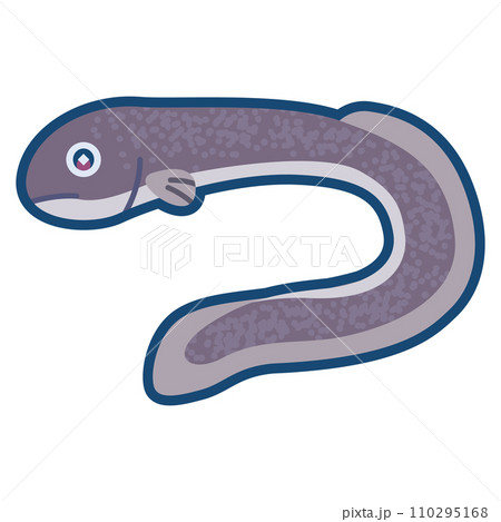 かわいいニホンウナギのイラスト	 110295168