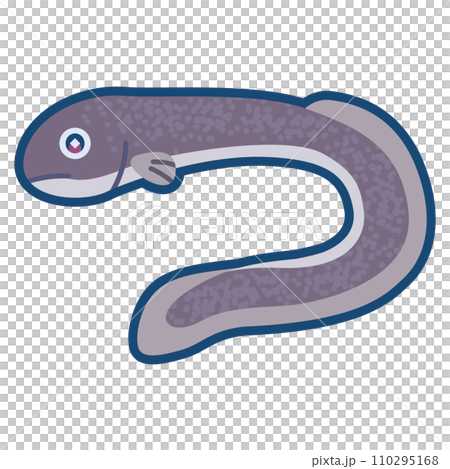 かわいいニホンウナギのイラスト	 110295168