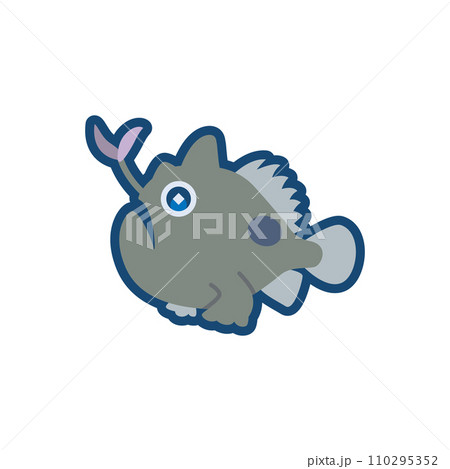かわいいソウシカエルアンコウのイラスト	 110295352