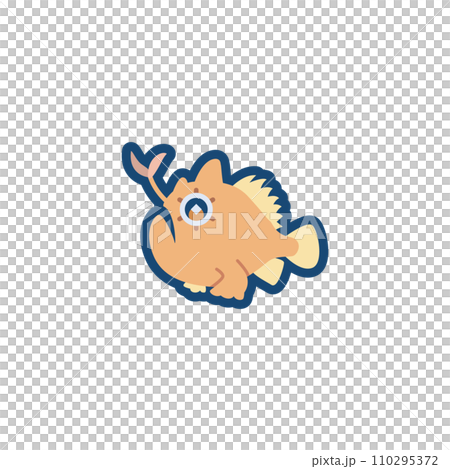 かわいいカエルアンコウのイラスト 110295372