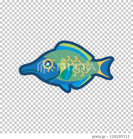 かわいいクギベラ（オス）のイラスト	 110295511