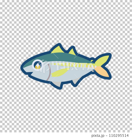 可愛的日本竹莢魚的插圖 110295514