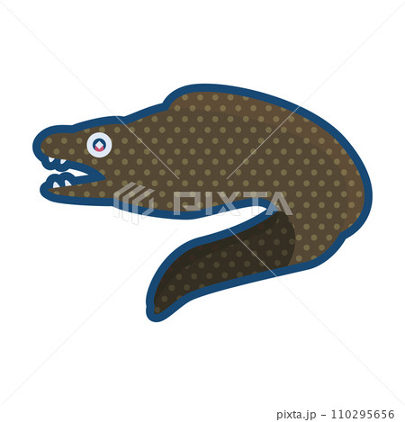 かわいいハナビラウツボのイラスト	 110295656