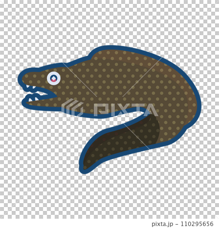 かわいいハナビラウツボのイラスト	 110295656