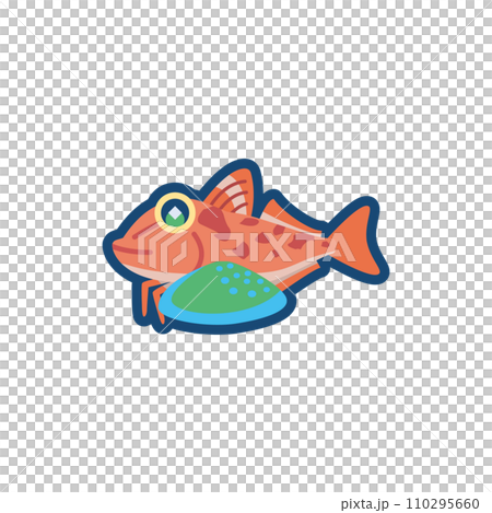 かわいいホウボウのイラスト	 110295660
