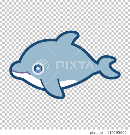Cute bottlenose dolphin illustration Cute bottlenose dolphin illustration 110295662