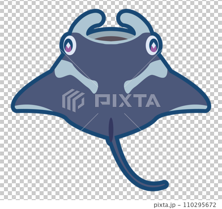 かわいいナンヨウマンタのイラスト	 110295672