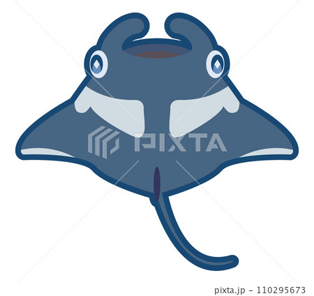 かわいいオニイトマキエイのイラスト かわいいオニイトマキエイのイラスト 110295673