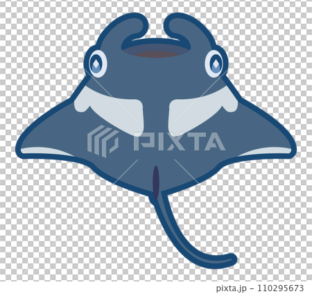 可愛的蝠鱝的插圖 110295673