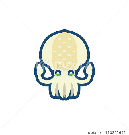 かわいいアオリイカのイラスト かわいいアオリイカのイラスト 110295695